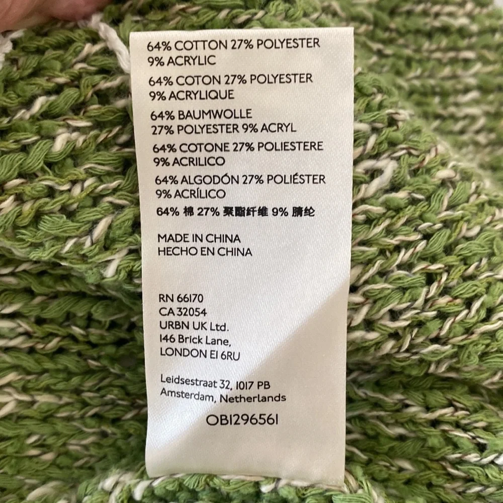 Anthropologie | Daily Practice Green Knit Palm Cardigan Size XSmall/Small - Picture 13 of 13